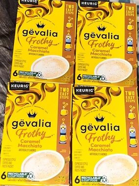 Gevalia Frothy Caramel Macchiato Coffee Pods - 2 steps 24 pods very delicious 😋